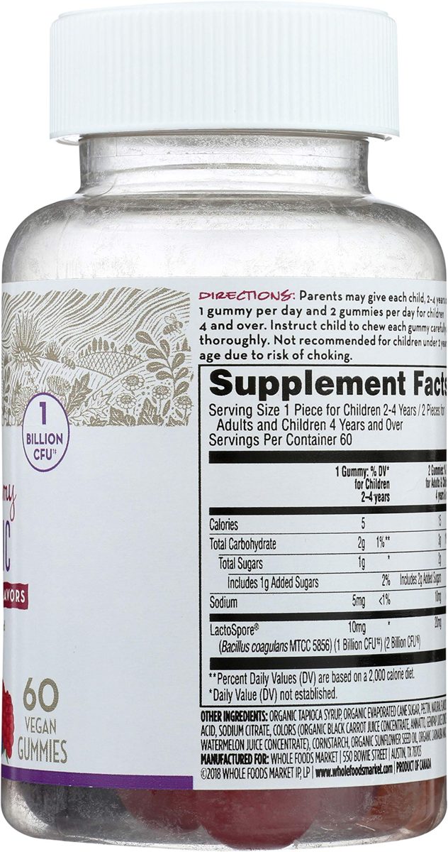 365 Everyday Value, Kid's Gummy Probiotic, Assorted Fruit Flavors, 60 ct
