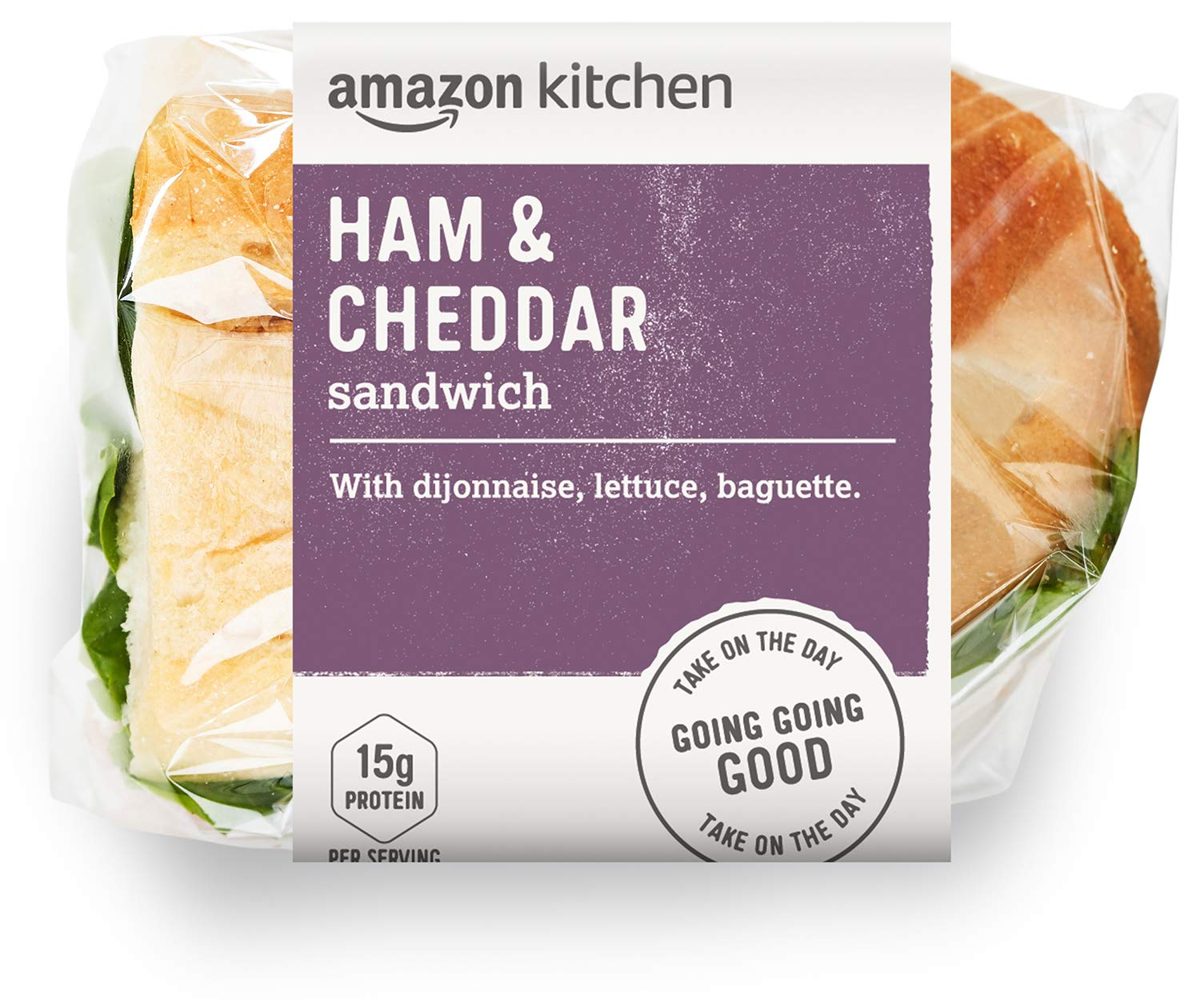 Amazon Kitchen, Ham & Cheddar Sandwich, 4.9 oz