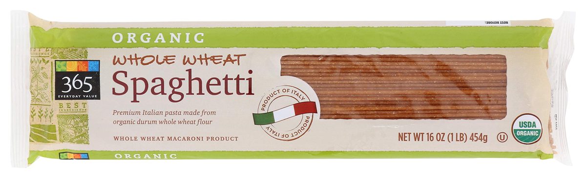 365 EVERYDAY VALUE Organic Whole Wheat Spaghetti, 16 OZ