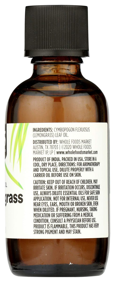 365 Everyday Value, Essential Oil Lemongrass Value Size, 2 fl oz