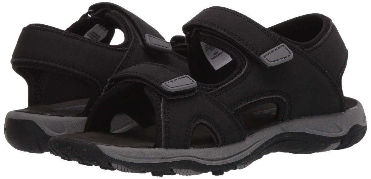 Amazon Essentials Eden Sandal, Black, 6 Toddler