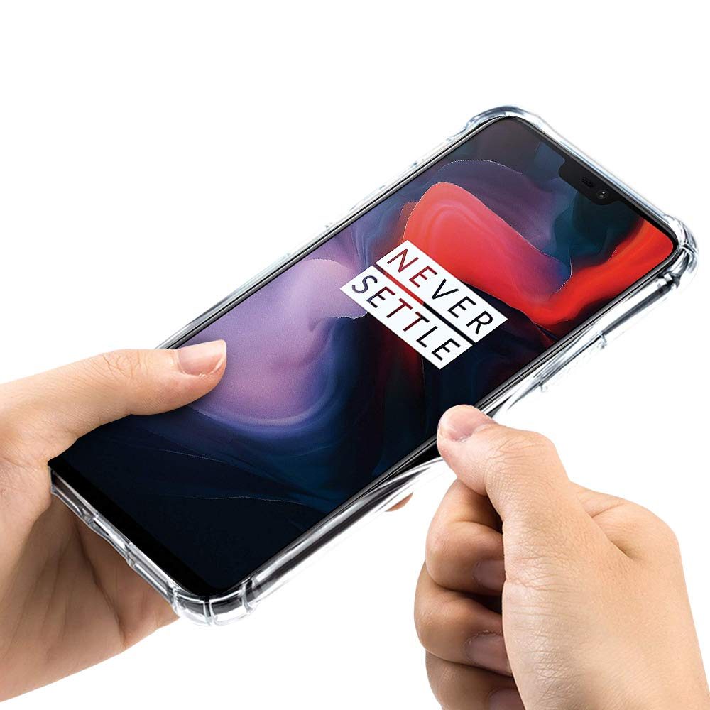 Amazon Brand - Solimo Soft & Flexible Back Phone Case for Oneplus 6T (Transparent)