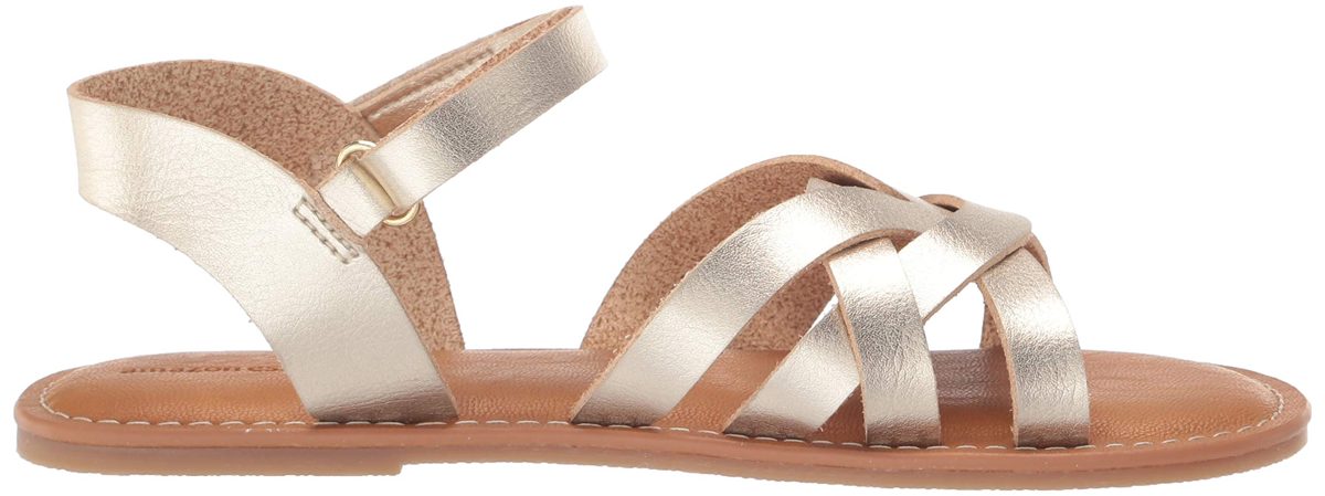 Amazon Essentials Strappy Sandal, Gold, 10 Toddler