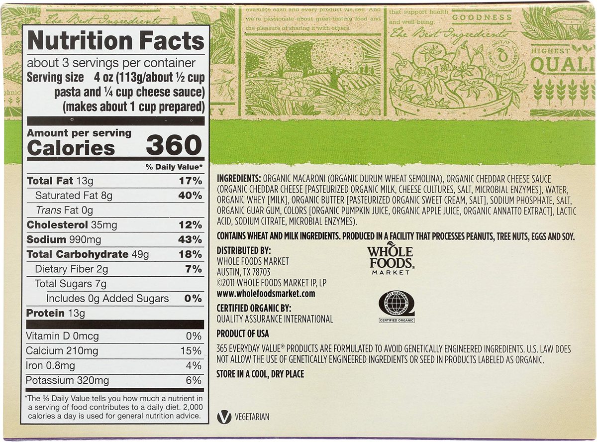 365 Everyday Value, Organic Deluxe Shells & Creamy Cheddar Sauce, 12 oz