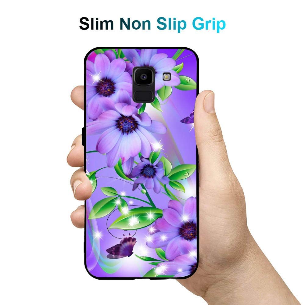 Amazon Brand - Solimo Designer Floral Printed Hard Back Case Mobile Cover for Samsung Galaxy J6 2018 / Samsung Galaxy On6 (D1151)