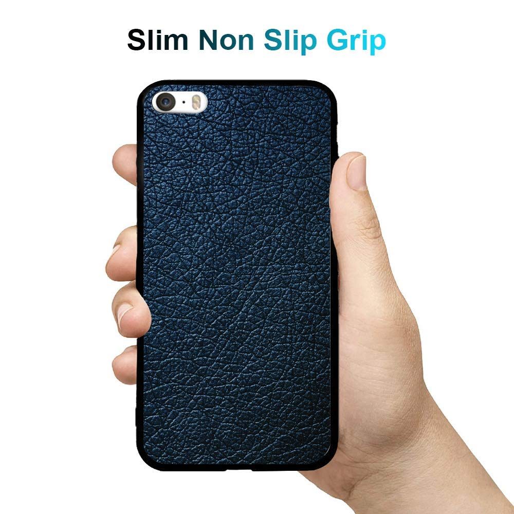 (Renewed) Amazon Brand - Solimo Designer Leather Texture Printed Hard Back Case Mobile Cover for iPhone 5S / 5 / SE (D287)