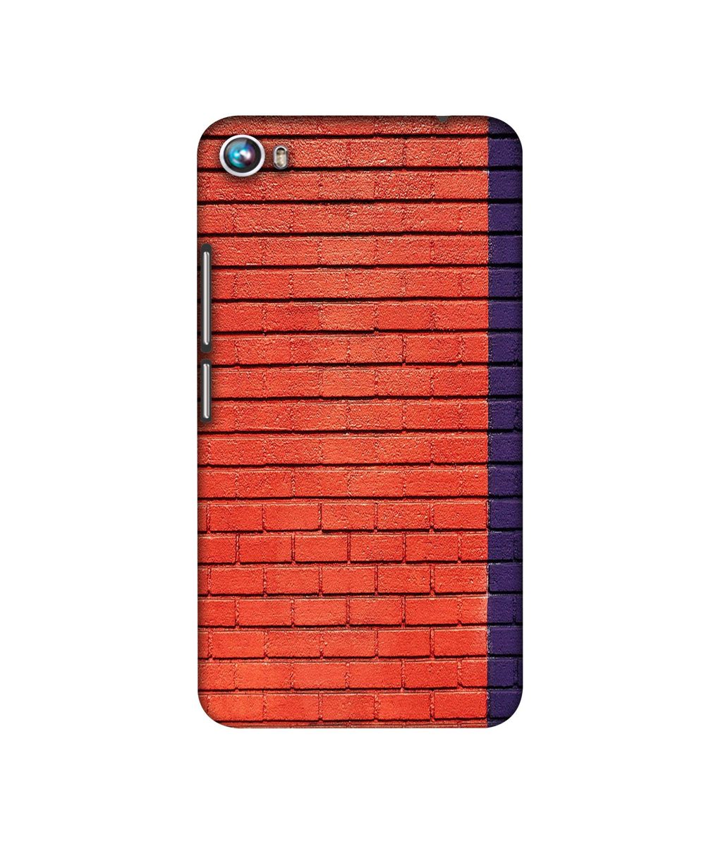 Amazon Brand - Solimo Designer Red and Purple Brick 3D Printed Hard Back Case Mobile Cover for Micromax Canvas Fire 4 A107