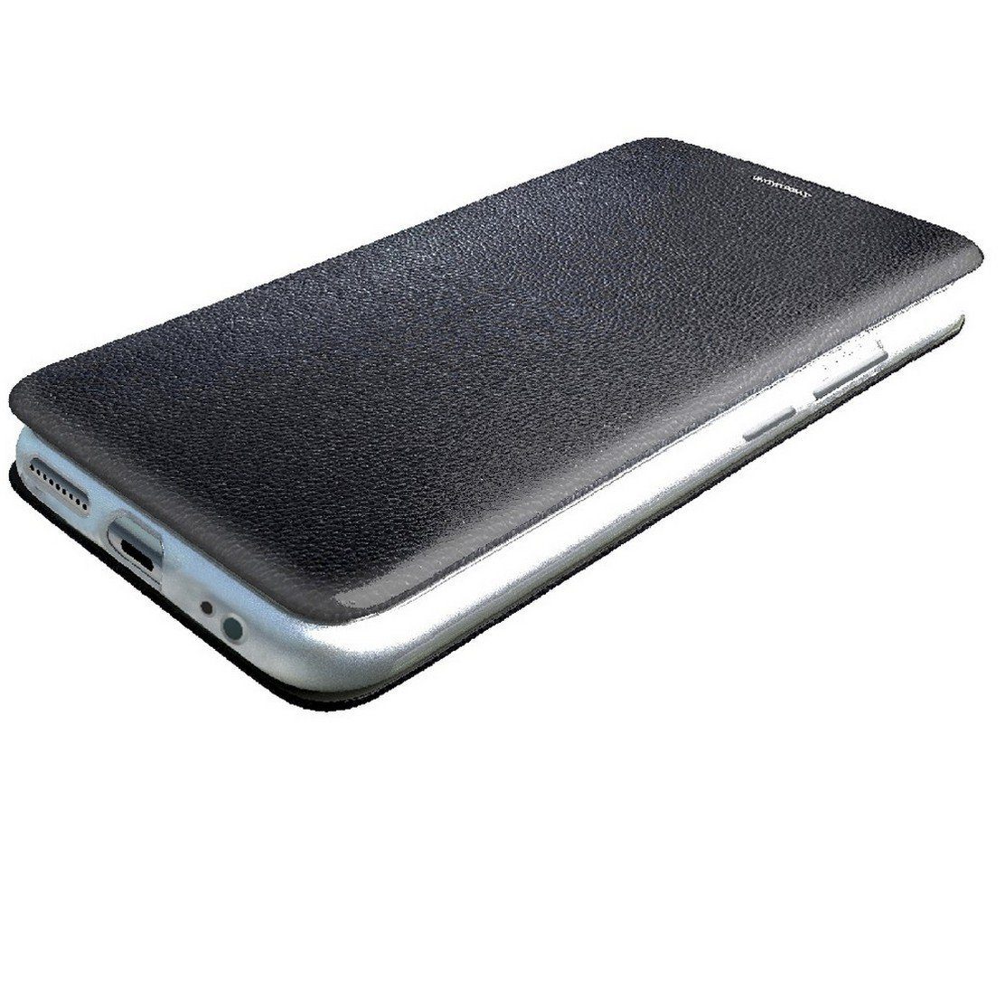 Amazon Brand - Solimo Flip Leather Mobile Cover (Soft & Flexible Back case) for OnePlus 6 (Black)