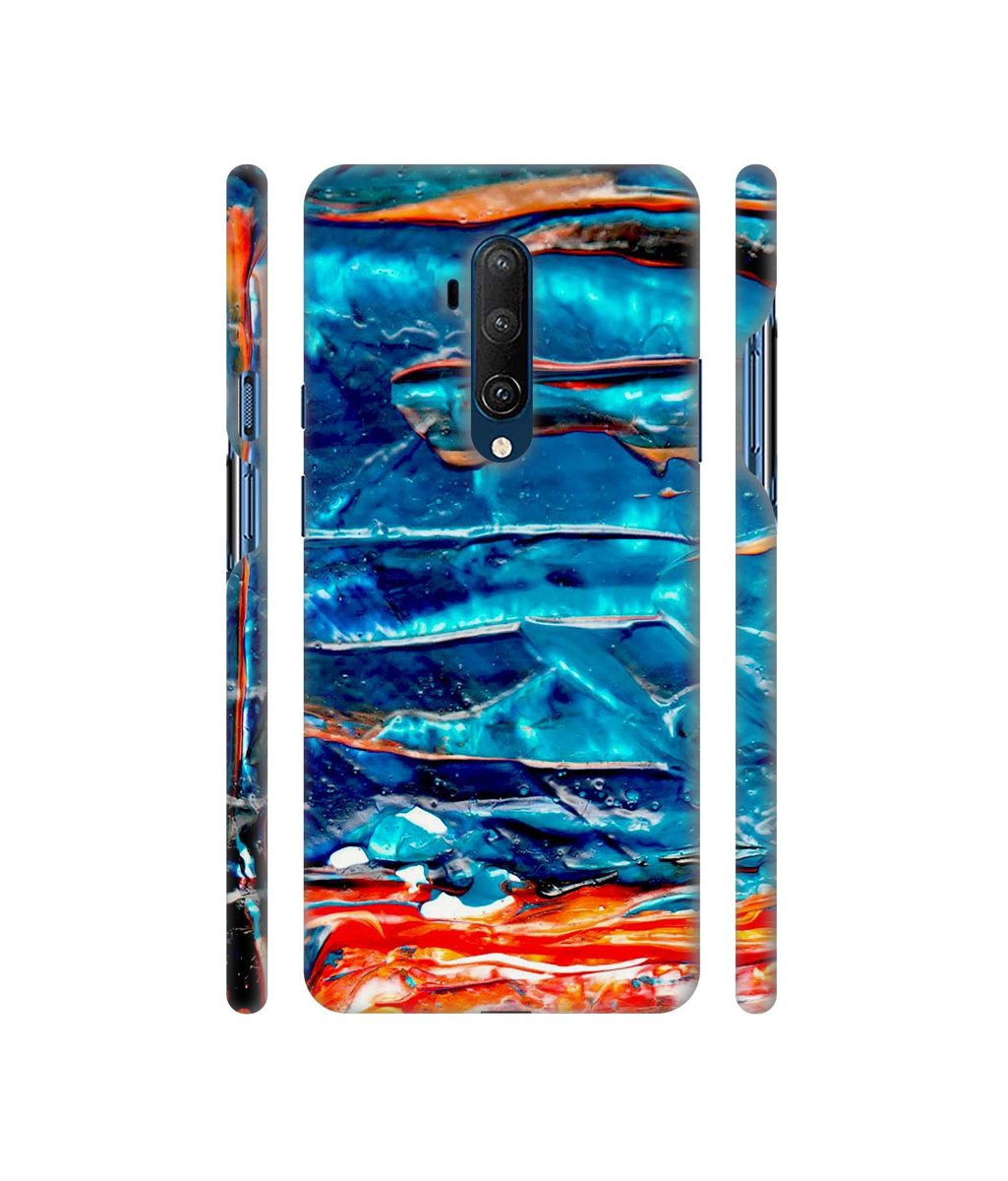 Amazon Brand - Solimo Designer Blue Oil Color 3D Printed Hard Back Case Mobile Cover for OnePlus 7T Pro