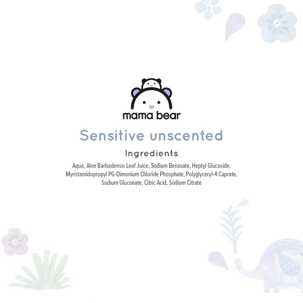 Amazon Brand: Mama Bear Wet Wipes MB3ARSens Sensitive 1008