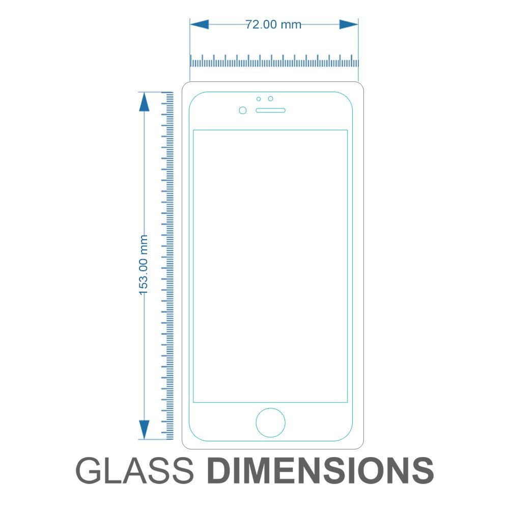 Amazon Brand - Solimo Premium Full Body Tempered Glass for iPhone 6S Plus with Installation Kit (White)