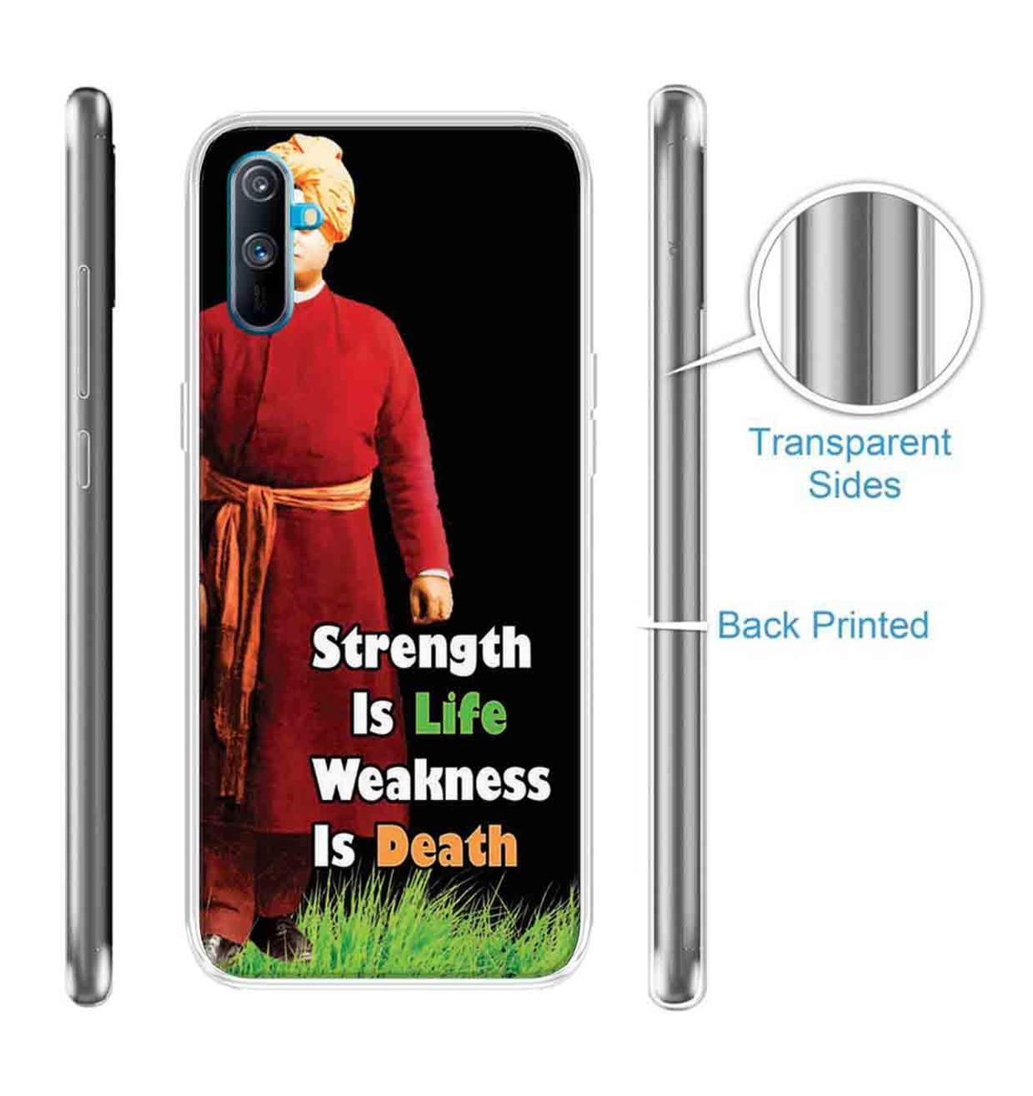 Amazon Brand - Solimo Designer Multicolor Vivekanandha Quote Printed Soft Back Case Mobile Cover for Realme C3