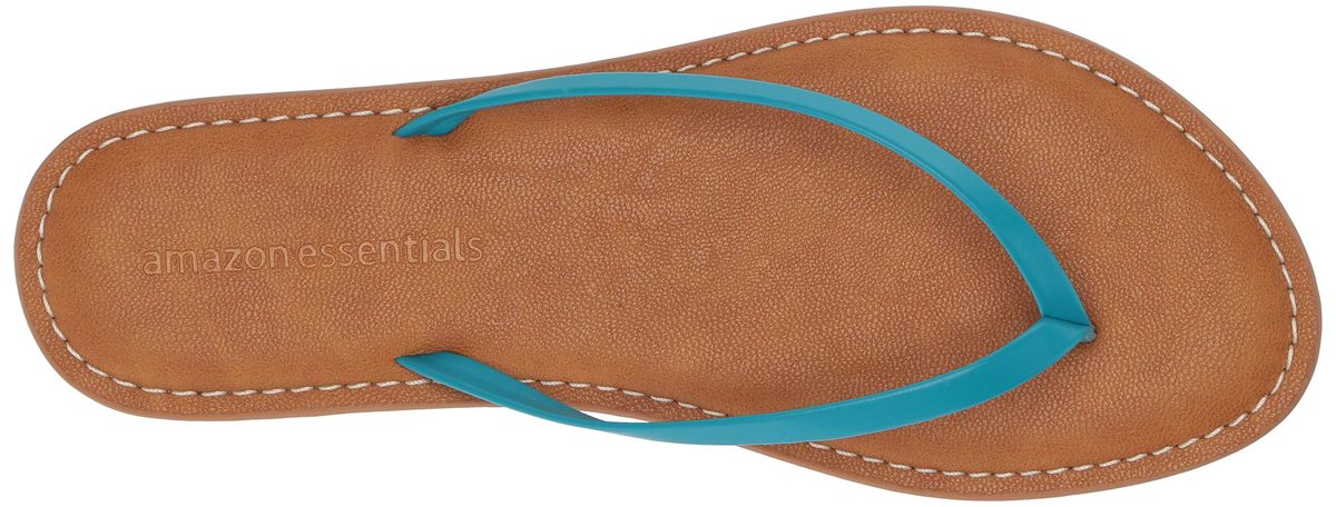Amazon Essentials Women's Thong Sandal, Turquoise, 11 B US