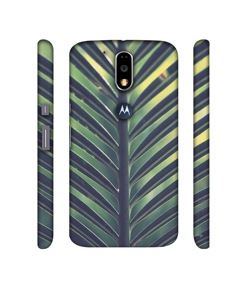 Amazon Brand - Solimo Designer Leaf Texture 3D Printed Hard Back Case Mobile Cover for Motorola Moto G4 Plus (with Logo Cut)