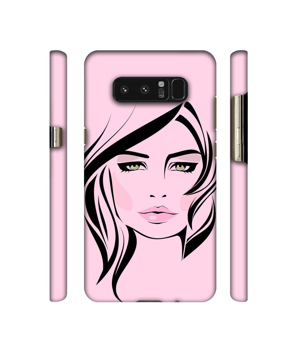 Amazon Brand - Solimo Designer Pink Lady Pattern 3D Printed Hard Back Case Mobile Cover for Samsung Galaxy Note 8
