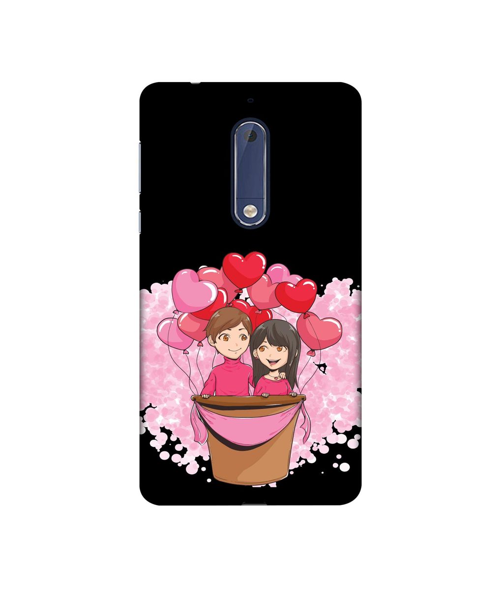 Amazon Brand - Solimo Designer Boy and Girl 3D Printed Hard Back Case Mobile Cover for Nokia 5