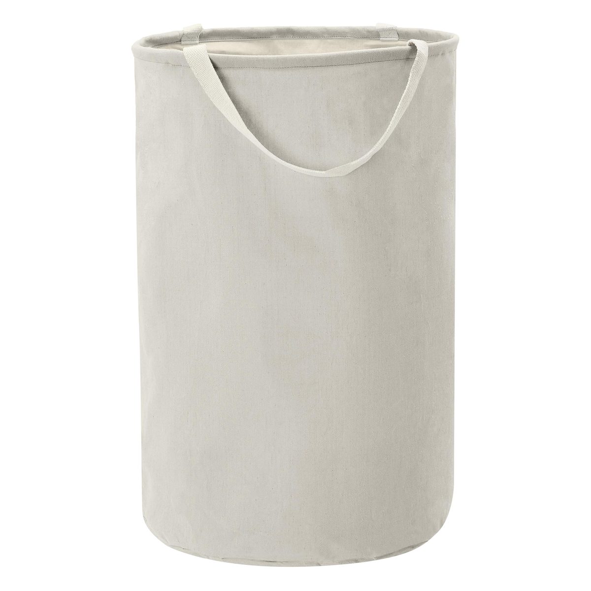 AmazonBasics Fabric Storage Bin - Tall Round, Light Grey