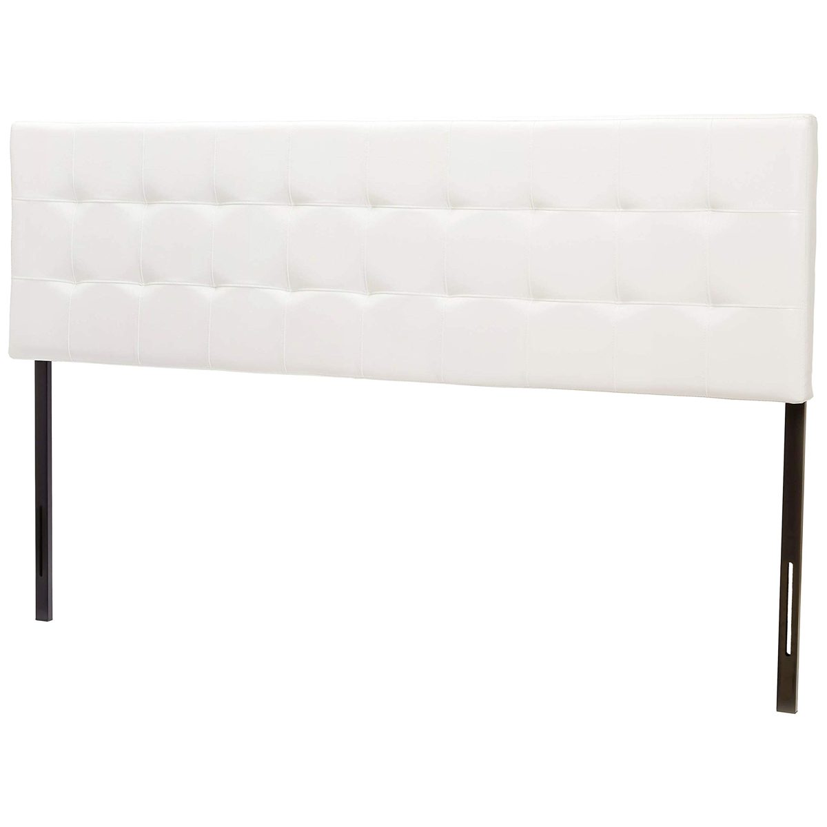 AmazonBasics Modern Tufted Vinyl Upholstered Headboard - Full, White