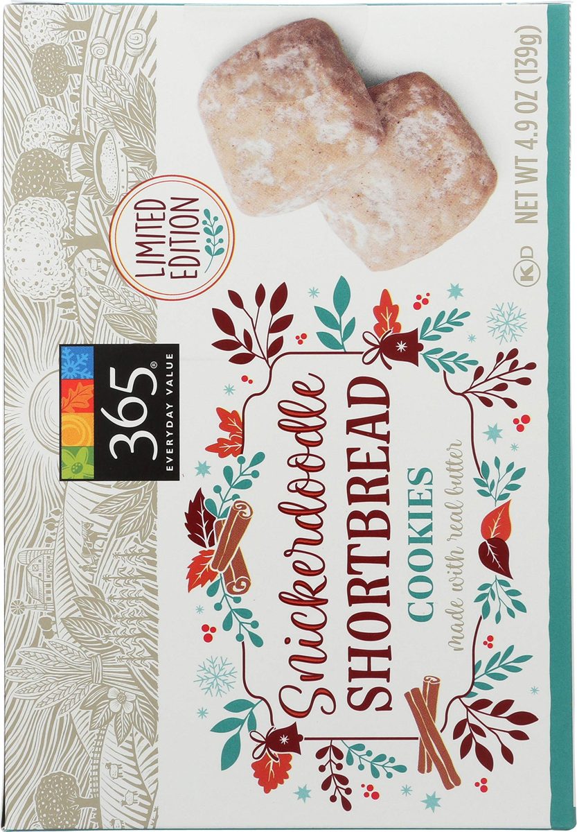 365 Everyday Value, Snickerdoodle Shortbread Cookies, 4.9 oz