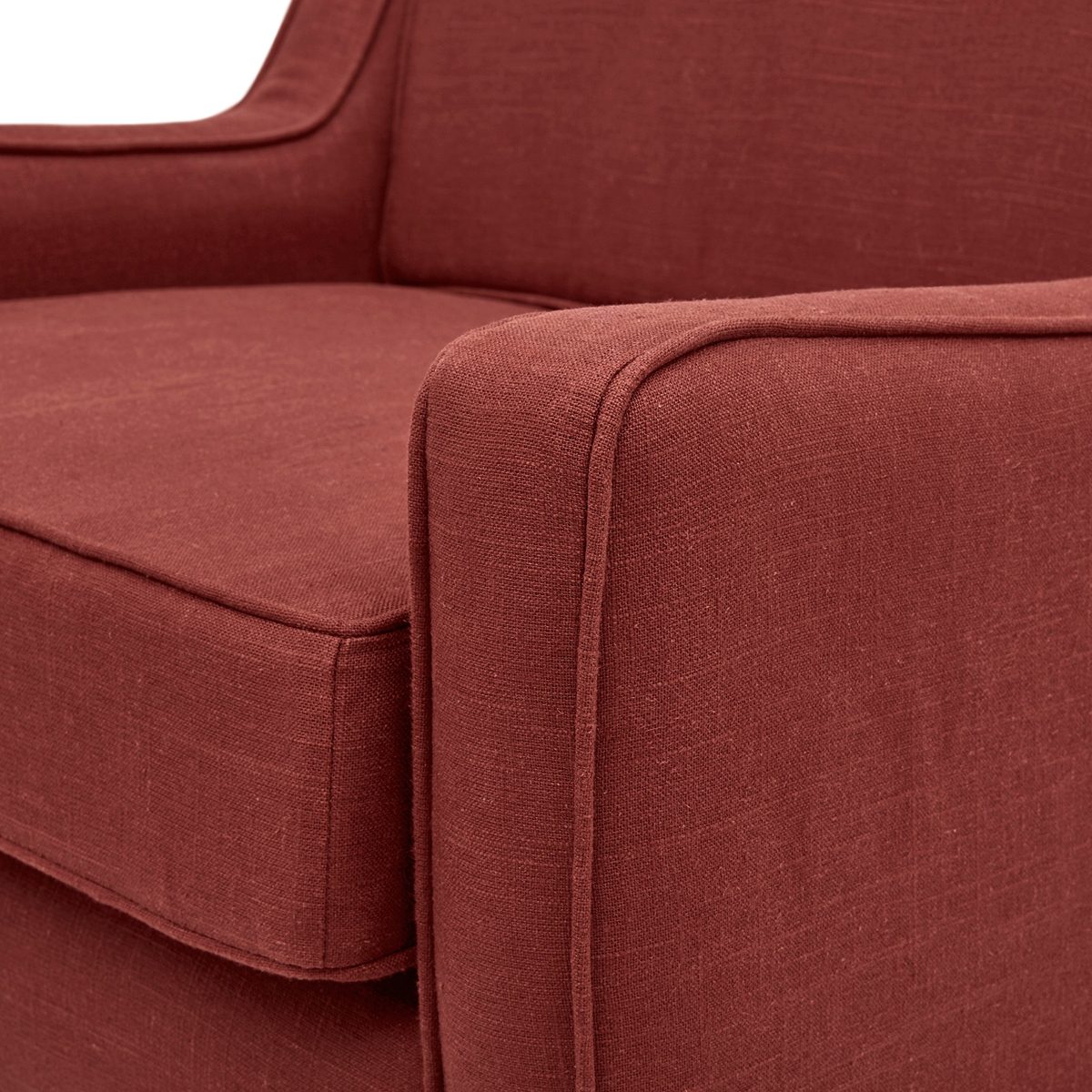 Amazon Brand – Stone & Beam Modern Sweeping Arm Accent Chair, 28"W, Merlot