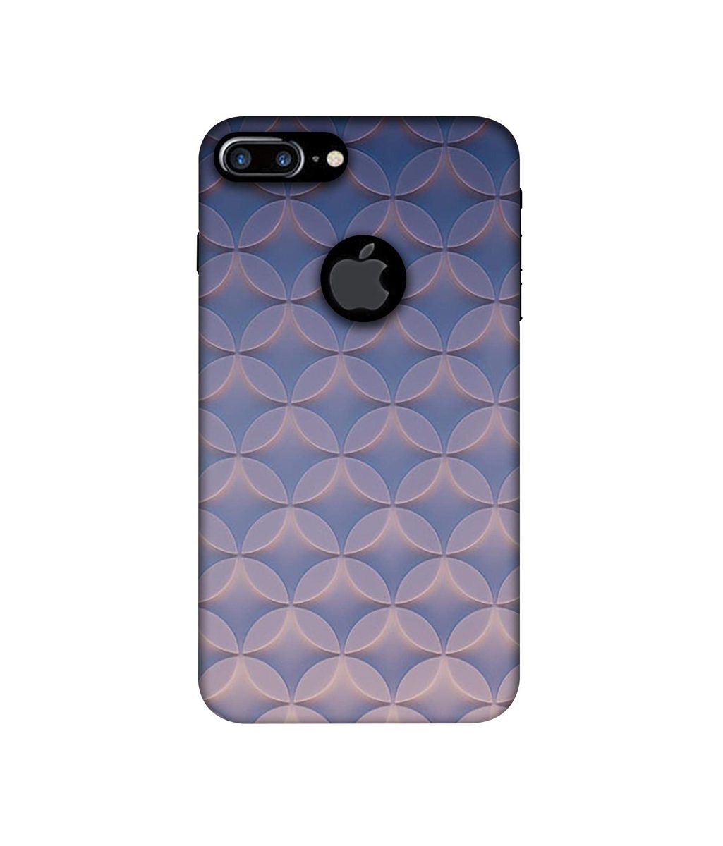 Amazon Brand - Solimo Designer Circle Texture 3D Printed Hard Back Case Mobile Cover for Apple iPhone 7 Plus (Logo Cut)