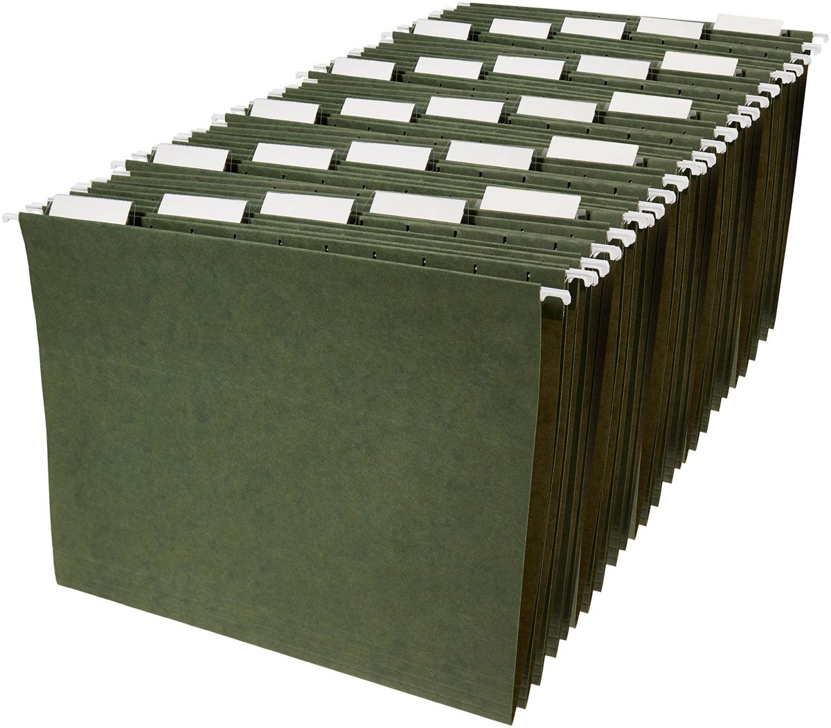 AmazonBasics Hanging File Folders - Letter Size, Assorted Colors, 25-Pack & Hanging File Folders - Letter Size, Green, 25-Pack