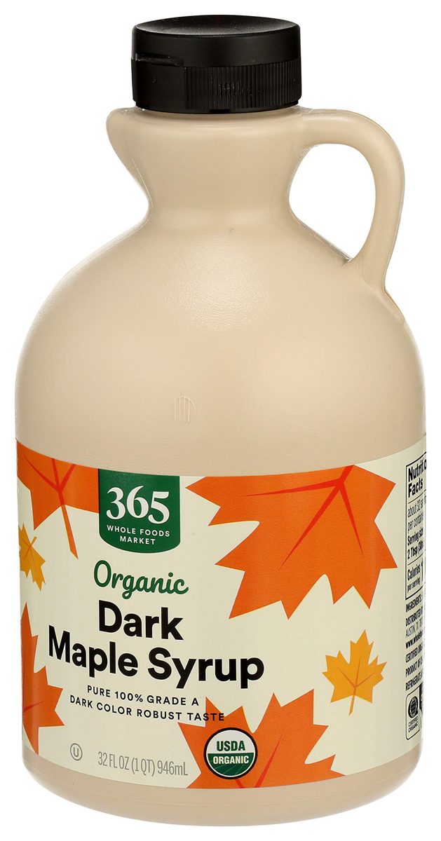 365 by Whole Foods Market, Organic Pure 100% Grade A Maple Syrup, Dark Color Robust Taste, 32 Fl Oz