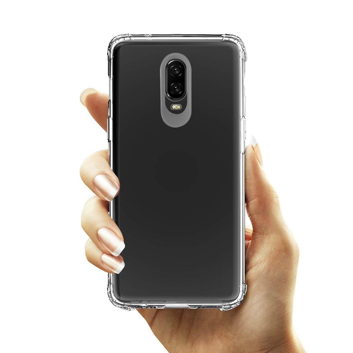 Amazon Brand - Solimo Soft & Flexible Back Phone Case for Oneplus 6T (Transparent)