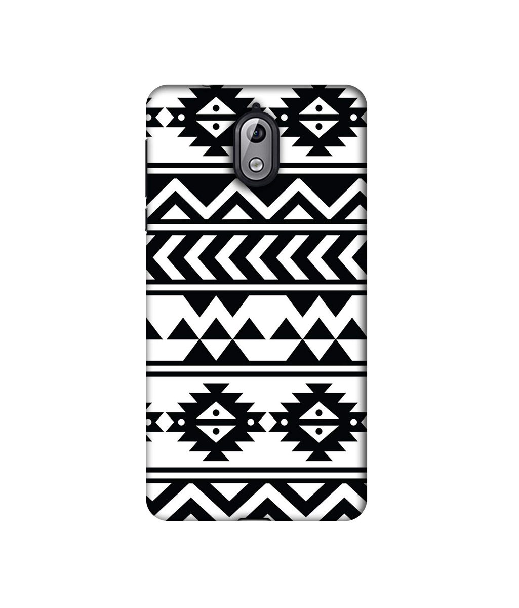 Amazon Brand - Solimo Designer Multi Shape Texture 3D Printed Hard Back Case Mobile Cover for Nokia 3.1
