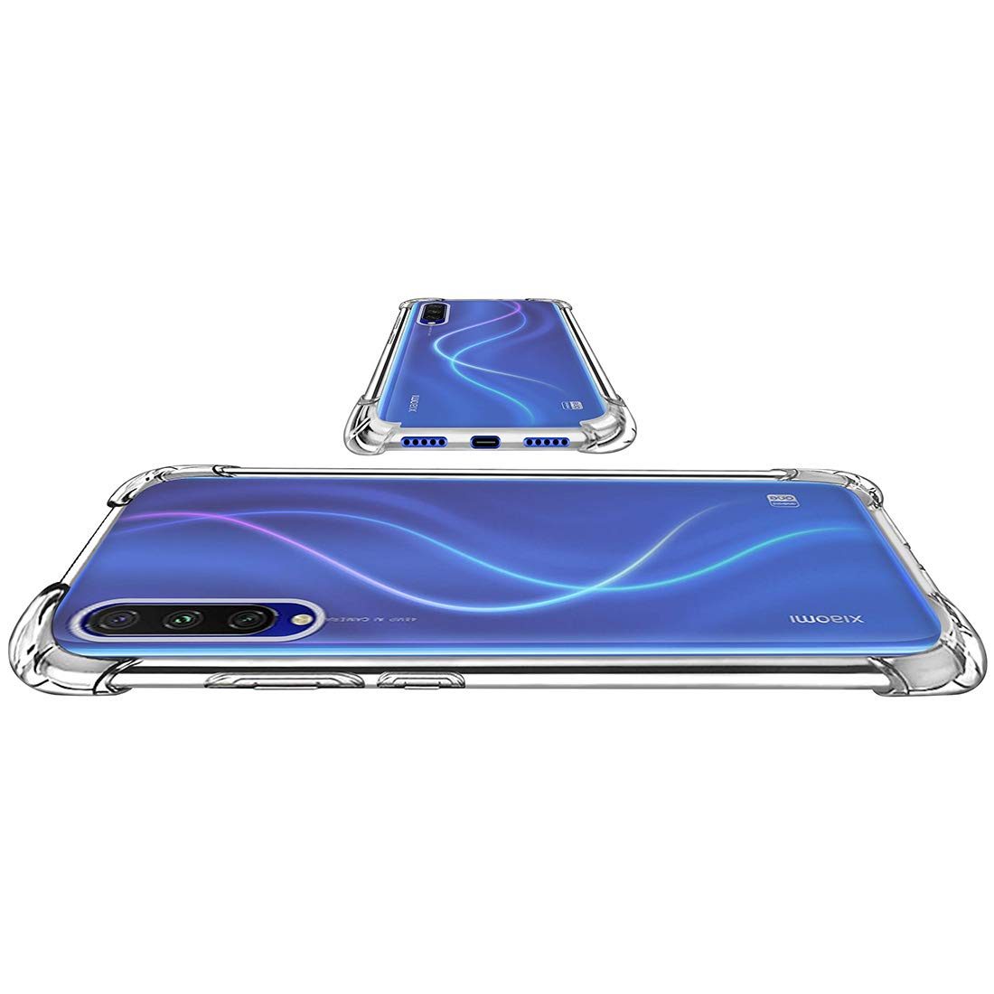 Amazon Brand - Solimo Mobile Cover (Soft & Flexible Back case) for Mi A3 (Transparent)