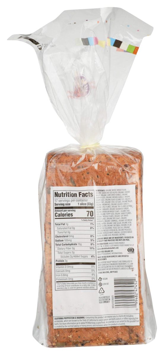 365 Everyday Value Organic Multigrain Sandwich Bread, 20oz