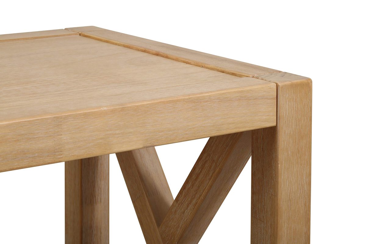 Amazon Brand – Stone & Beam Solid Pine Rustic Farmhouse End Table, 22"W, Rustic Oak
