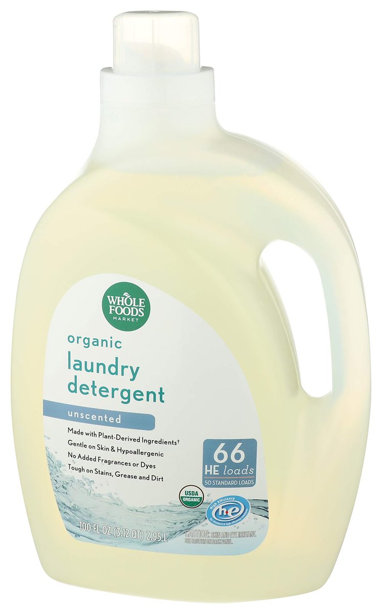 WHOLE FOODS MARKET Organic Unscented 100oz Laundry Detergent, 100 FZ