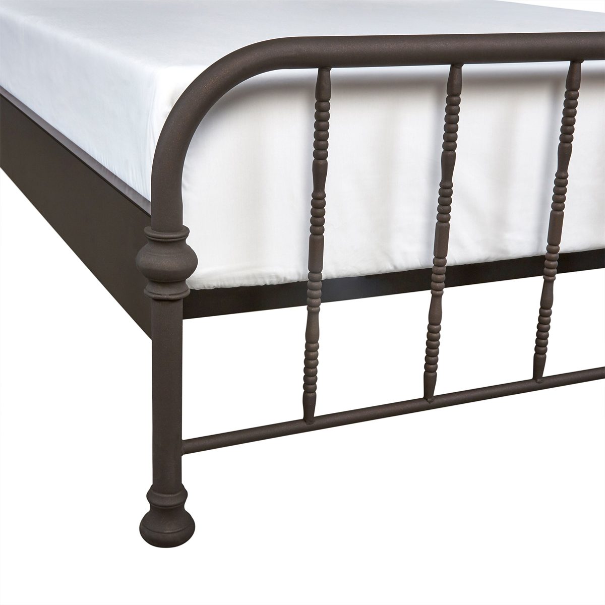Amazon Brand – Stone & Beam Duwamish Classic Metal King Bed with Headboard, 80.5"W, Dark Bronze