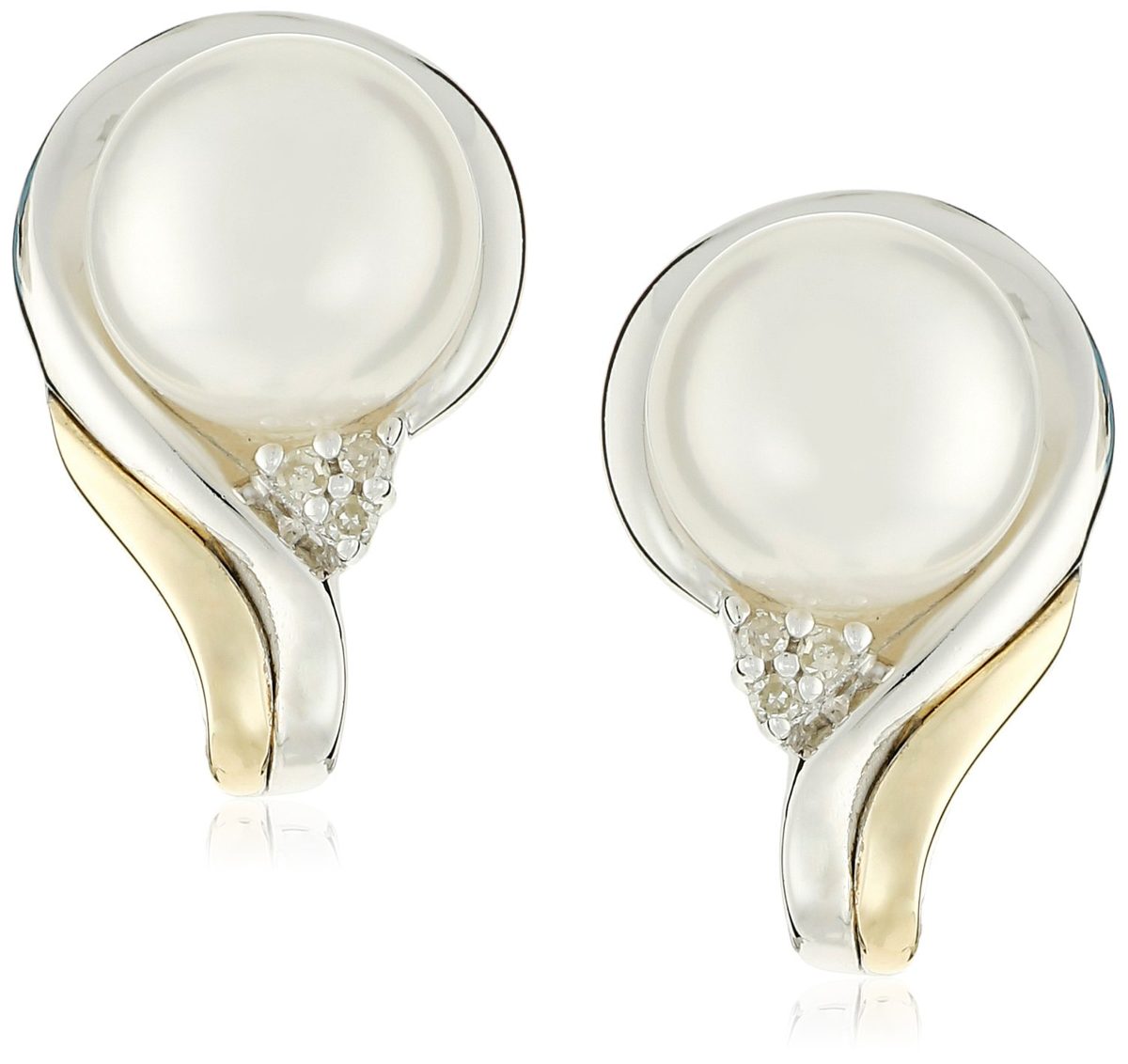 [Find] Amazon Collection Sterling Silver, K Yellow Gold, Freshwater Cultured Pearls, daiyamondoakusentozyueri-setto