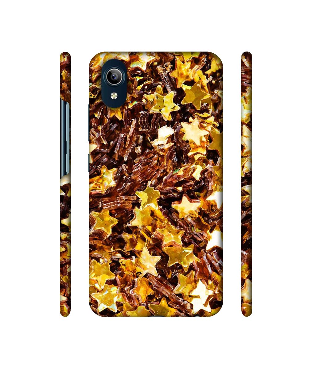 Amazon Brand - Solimo Designer Golden Stars 3D Printed Hard Back Case Mobile Cover for Vivo Y91i