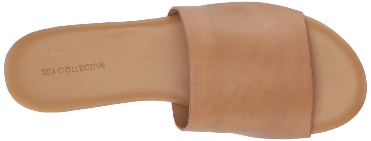 Amazon Brand - 206 Collective Women's Honn Leather Sandal, Natural, 8 B US