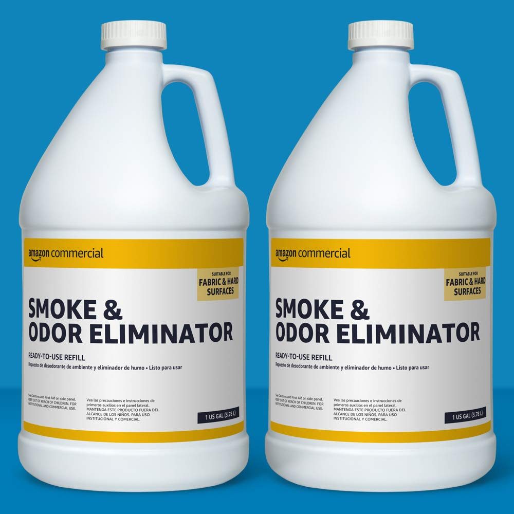 AmazonCommercial Smoke and Odor Eliminator Refill, 1-Gallon, 2-Pack