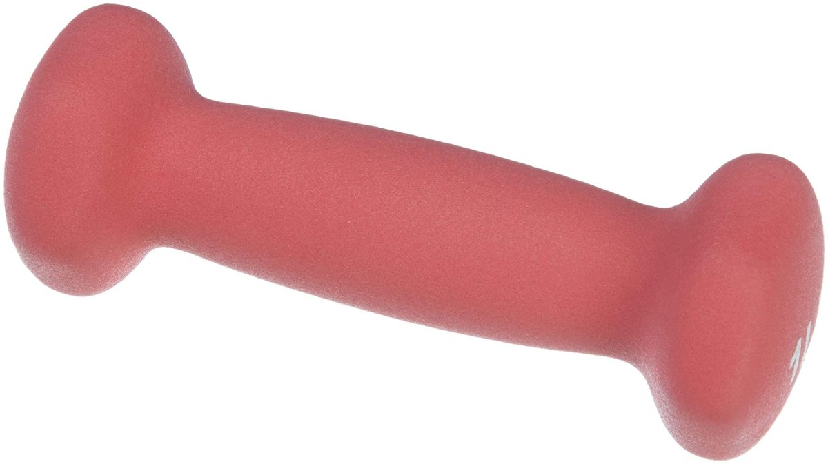 (Renewed) AmazonBasics Neoprene Dumbbells, Set of 2, (0.5 KGS Each) - Pink