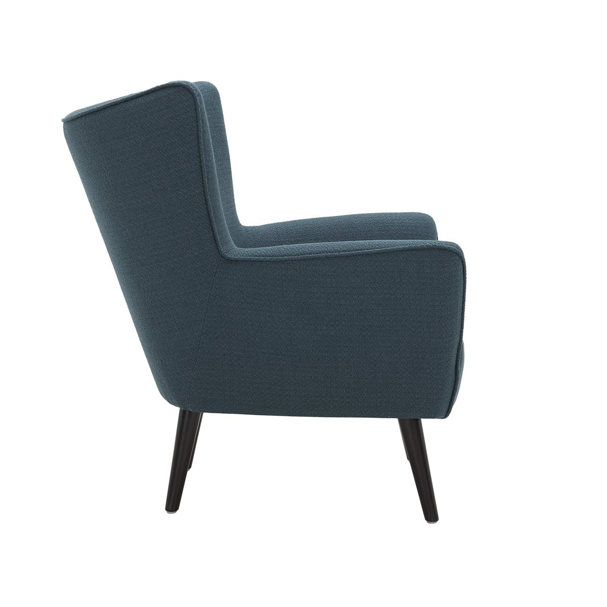 Amazon Brand – Rivet New Luna Upholstered Crescent Mid-Century Accent Chair with Tapered Legs, 31.5"W, Teal