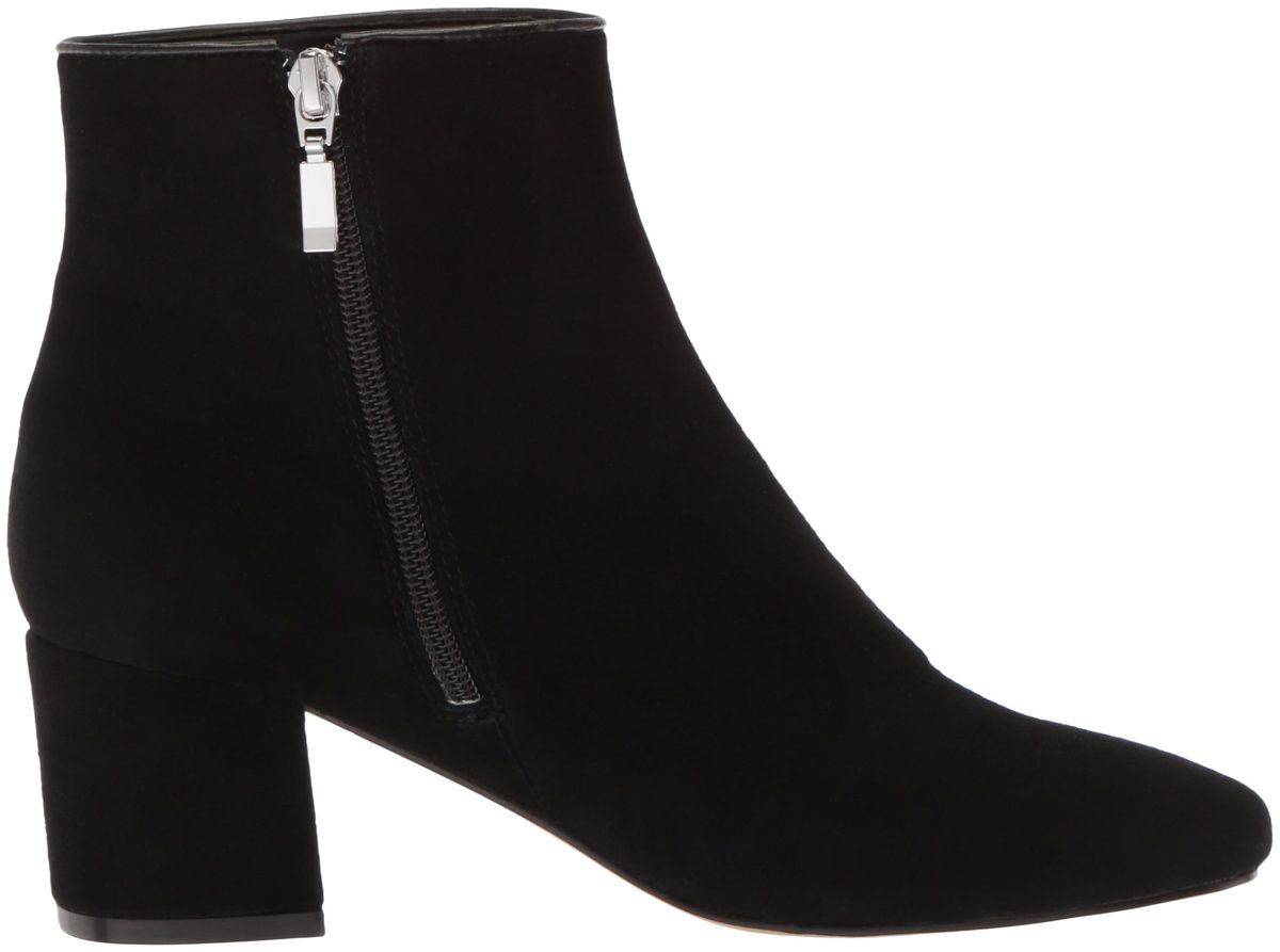 Amazon Brand - The Fix Women's Daniella Block-Heel Ankle Bootie Boot, Black Suede, 6.5 B US