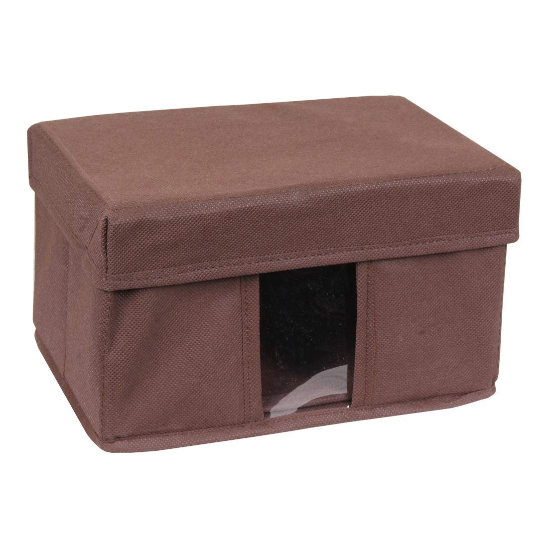 Amazon Brand - Solimo Fabric Rectangular Storage Box, Large, Set of 1, Brown