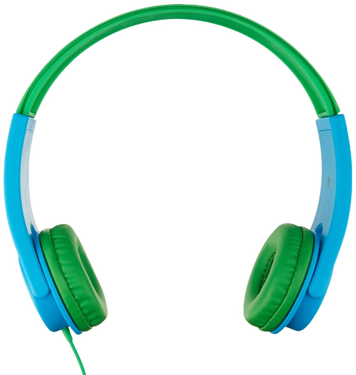 AmazonBasics Volume Limited On-Ear Headphones for Kids - Blue/Green