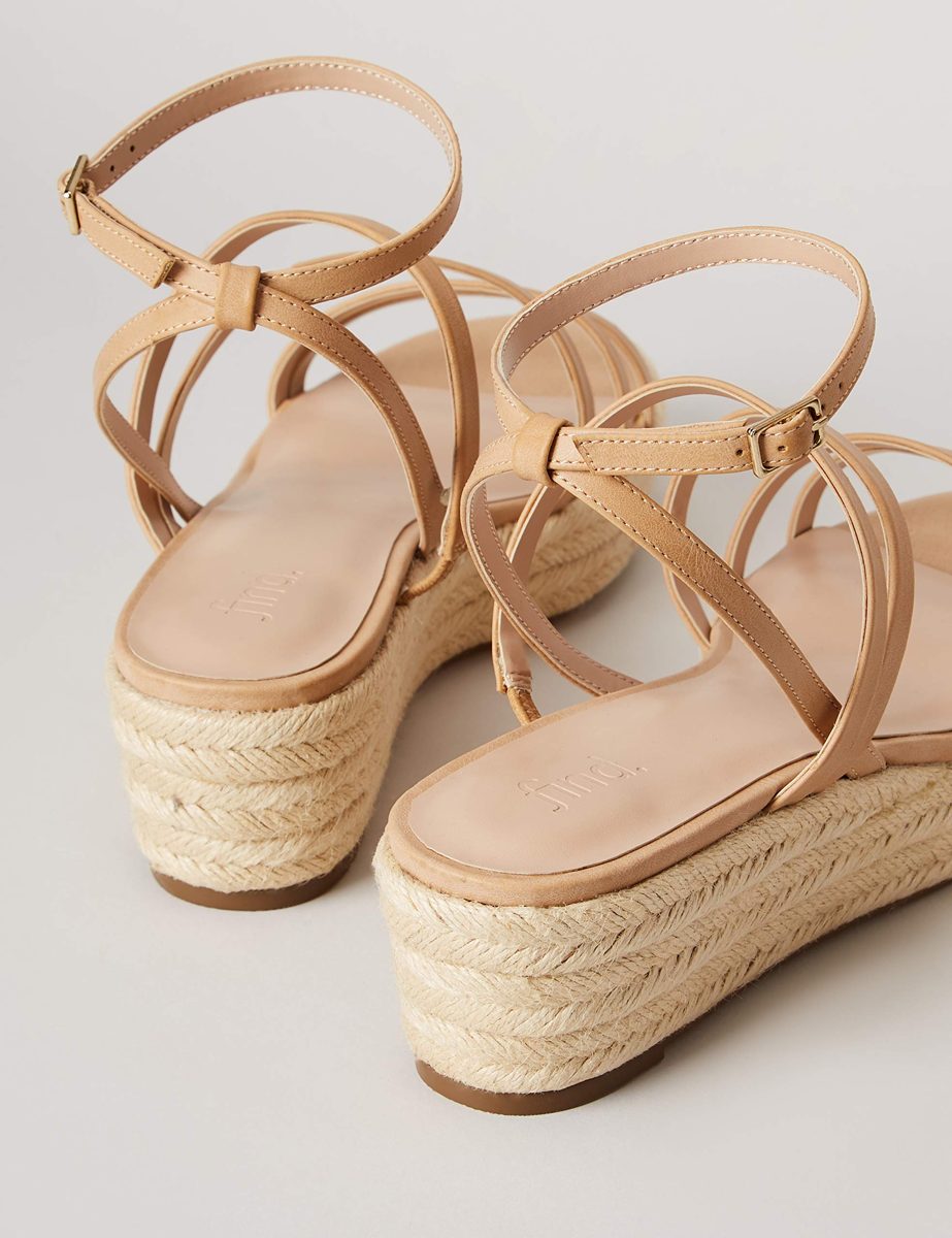find. Womens^Women's Strippy Wedge Espadrille Sandal, Beige Natural, 8 us