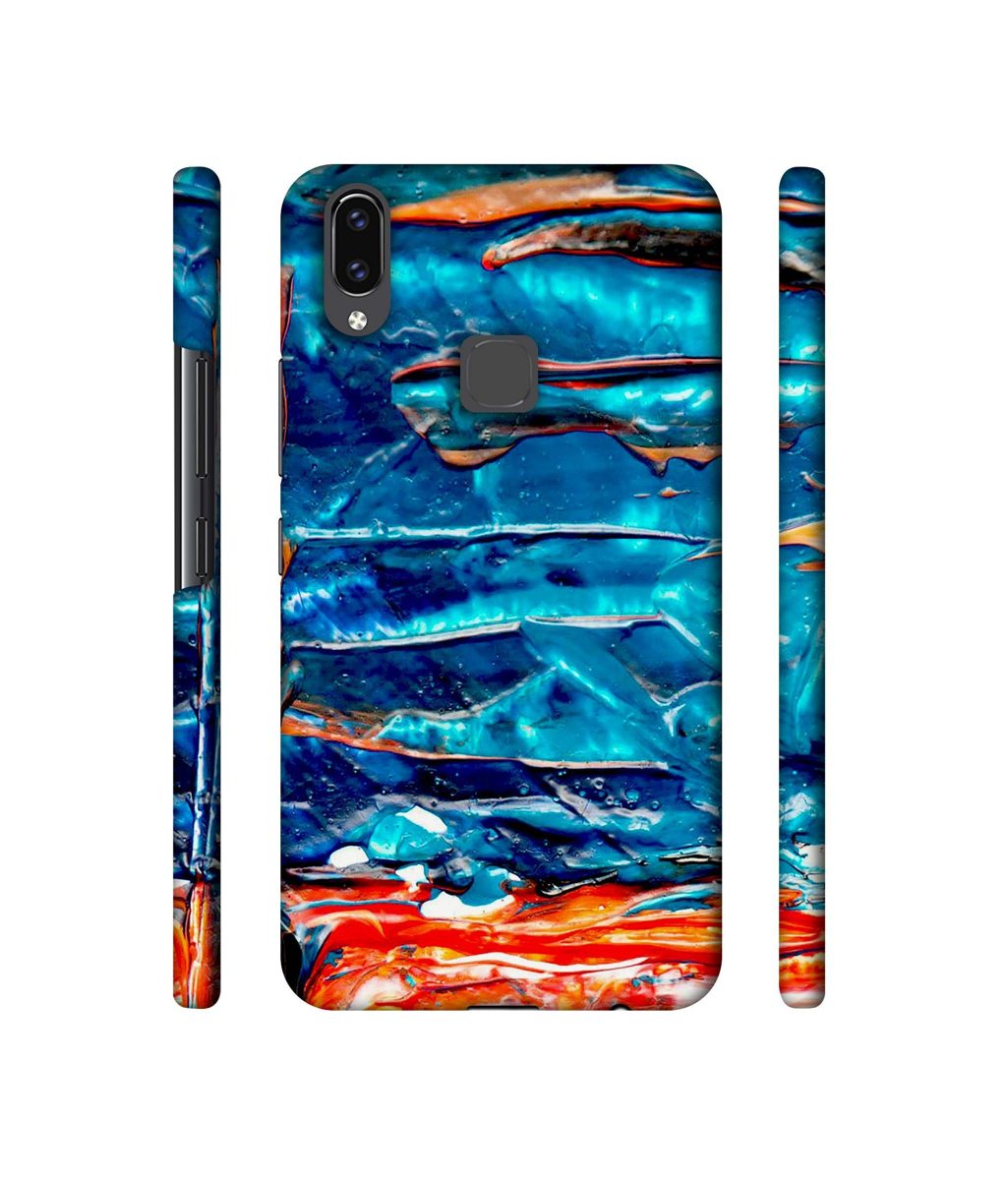 Amazon Brand - Solimo Designer Blue Oil Color 3D Printed Hard Back Case Mobile Cover for Vivo V9 / V9 Pro