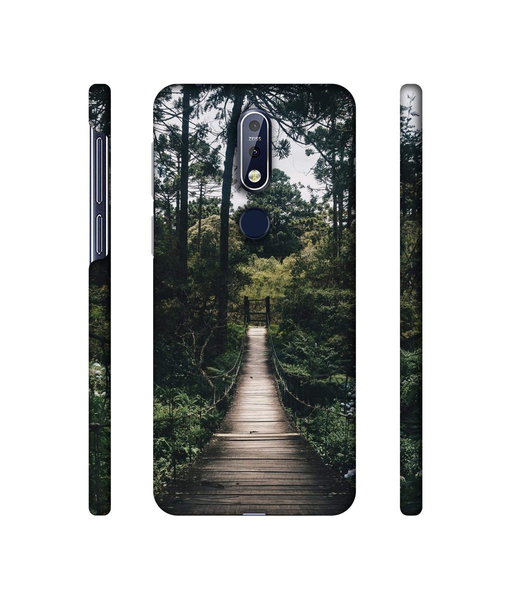 Amazon Brand - Solimo Designer Wooden Bridge 3D Printed Hard Back Case Mobile Cover for Nokia 7.1