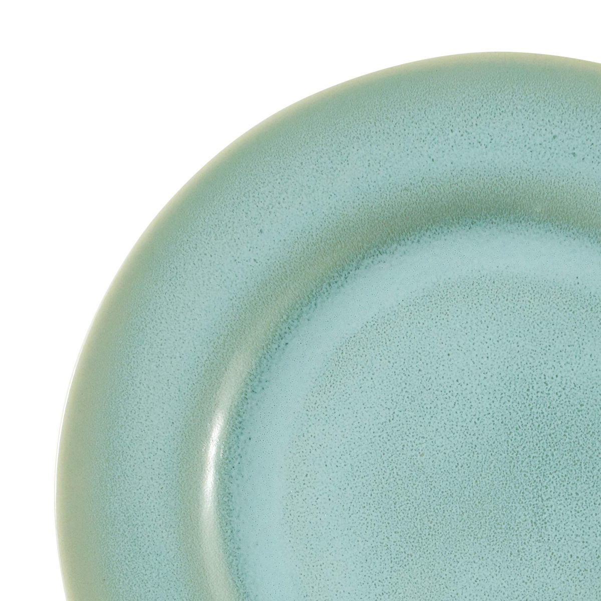 Rivet Corwin Modern Reactive-Glaze Stoneware 18-Piece Dinnerware Set, Service for 6, Turquoise