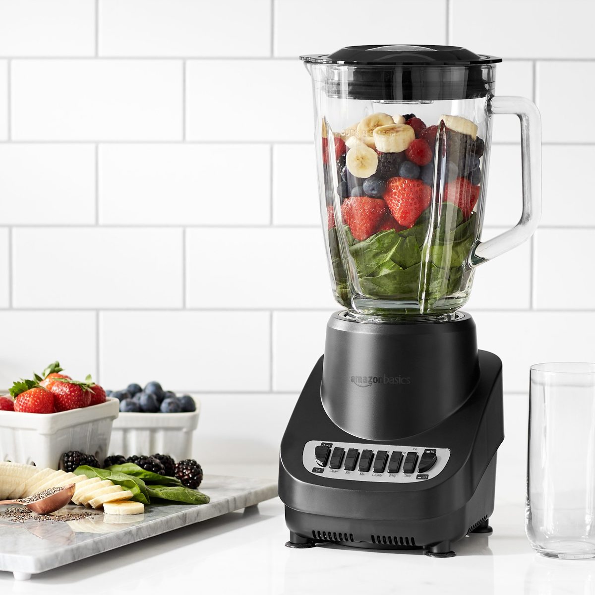 AmazonBasics 12-Speed Blender with Glass Jar