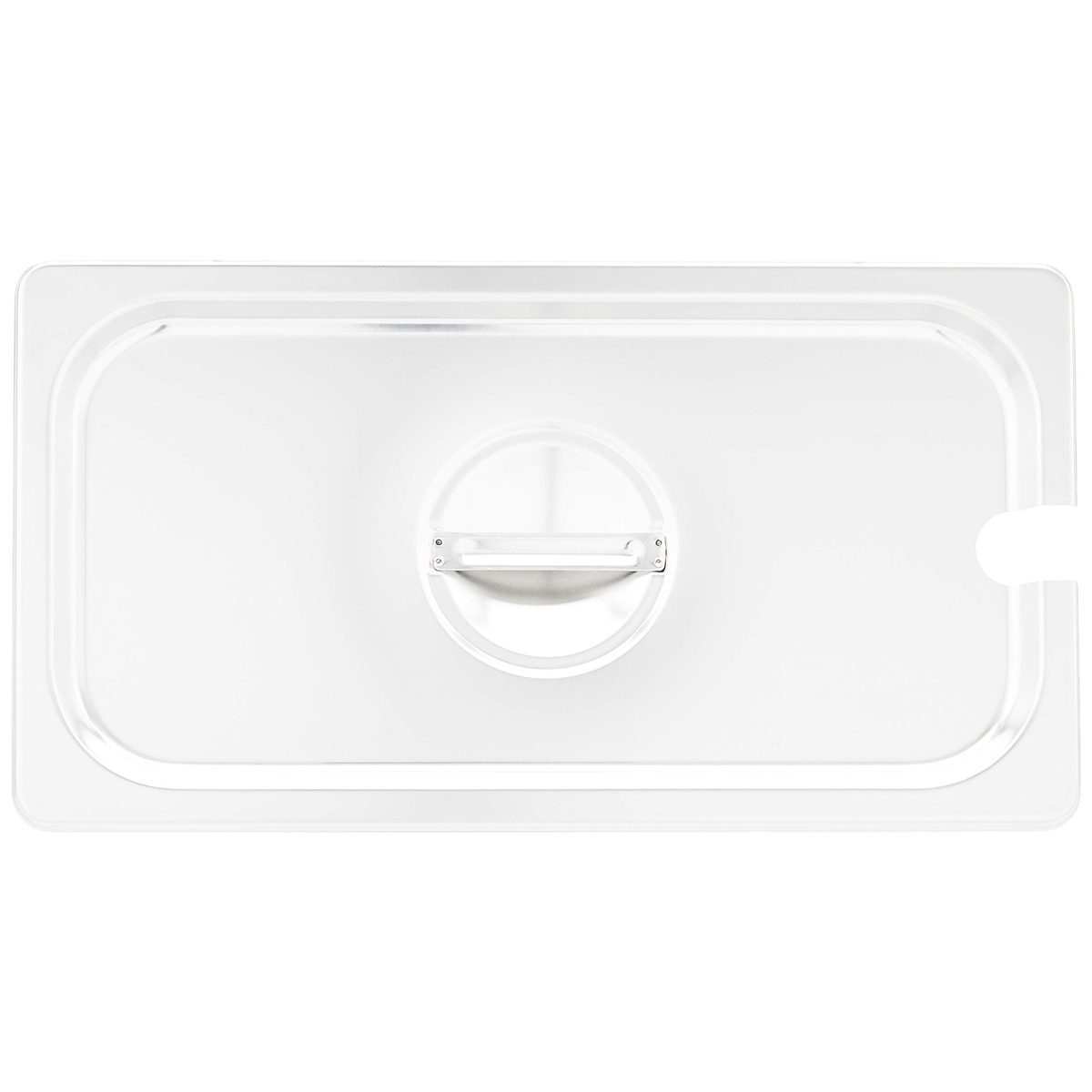 AmazonCommercial 1/3 Size Stainless Steel Slotted Steam Table/Hotel Pan Cover, Pack of 2