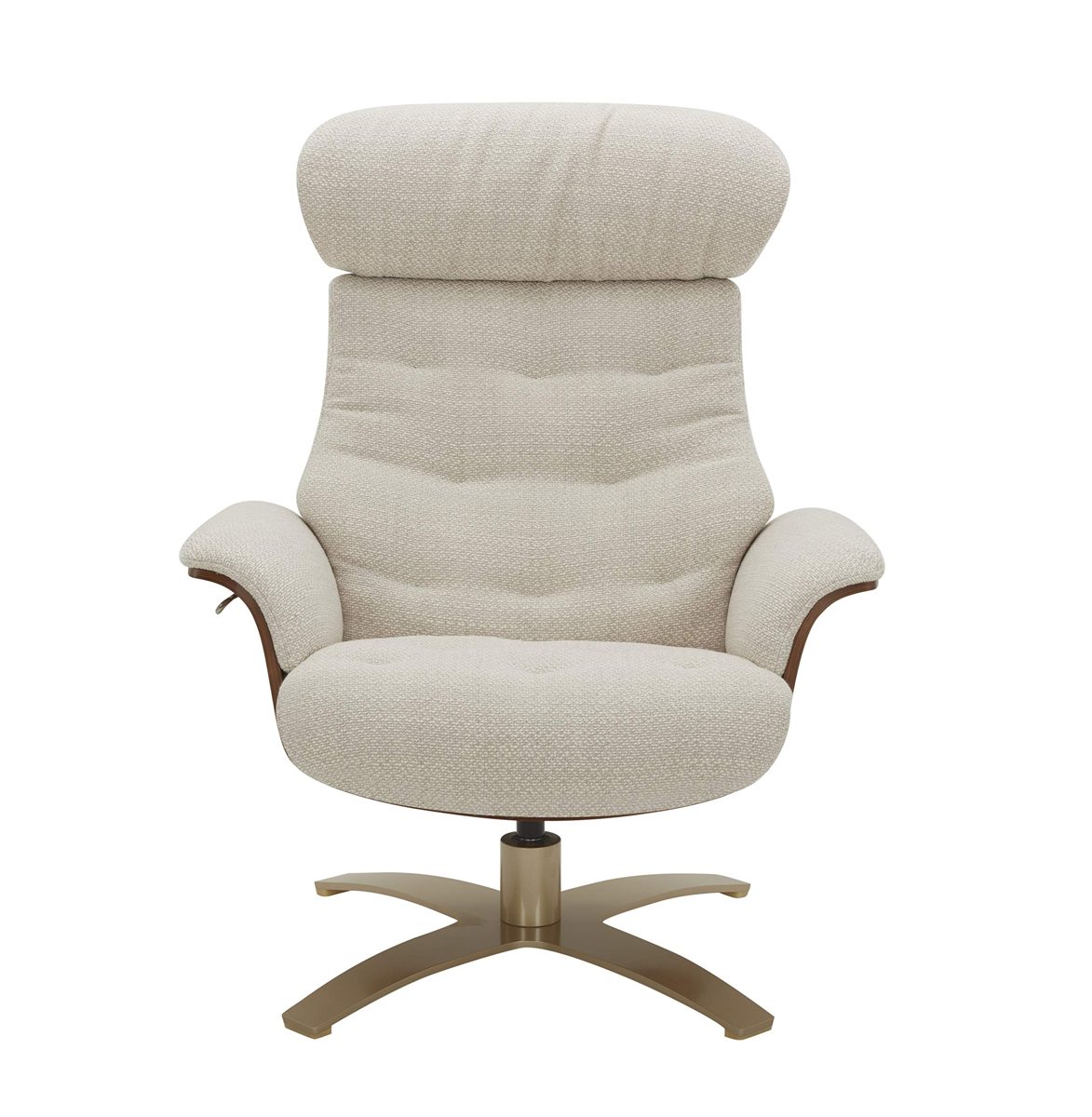 Amazon Brand – Rivet Olander Mid-Century Modern Recliner Chair with a Swivel Base, 31.1"W, Stucco